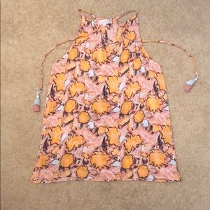 LOFT | Floral gauze tank